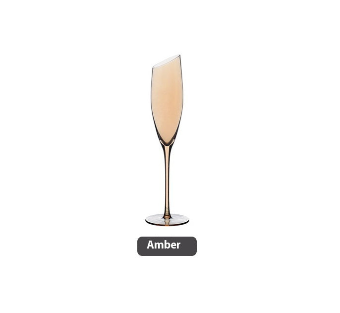 Beveled Crystal Goblet Electroplated Elegant Beverage Glass