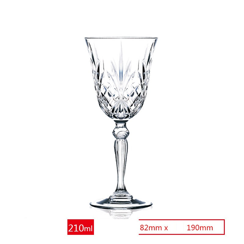 Carved Crystal Goblet For Elegant Beverage Serving