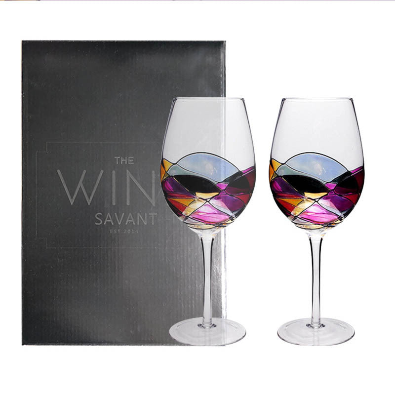 Colored Crystal Goblet For Household Beverage Serving