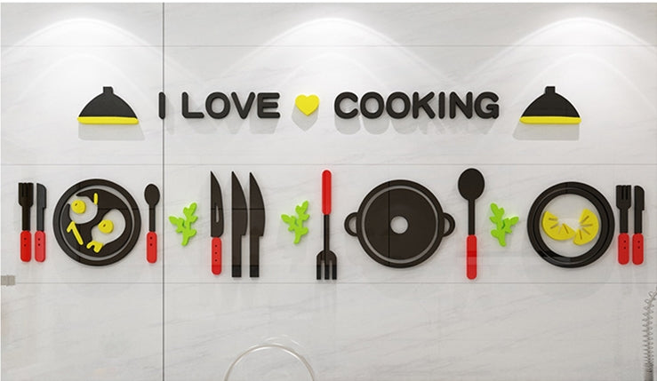 Cute Minimalist Kitchen Wall Decor Sticker