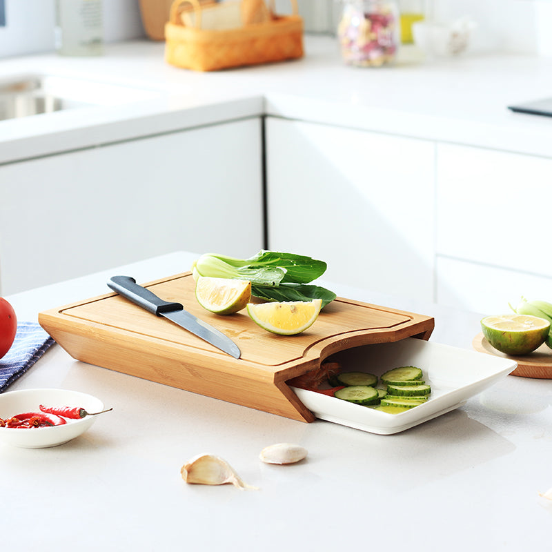 Multifunctional Household Chopping Board With Dish