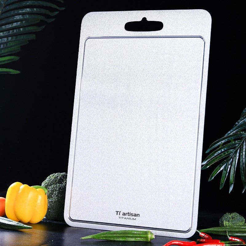 Pure Titanium Thickened Kitchen Cutting Board With Groove Household