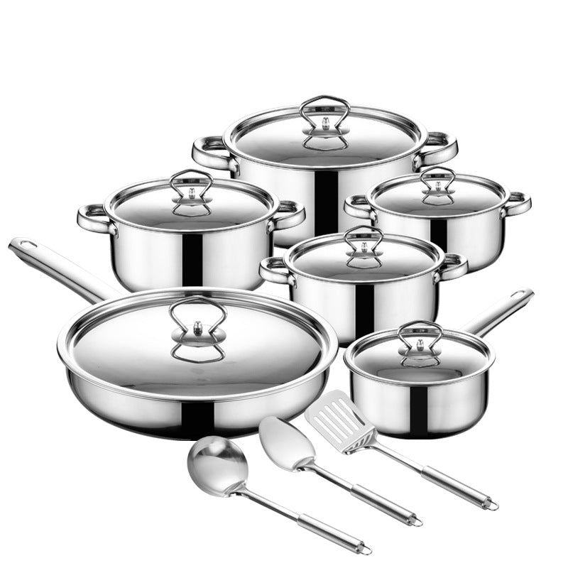 Stainless Steel Thick Cookware Kitchen Utensil Set