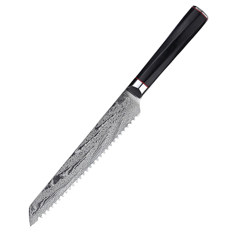 Japanese Damascus Steel Kitchen Bread Knife