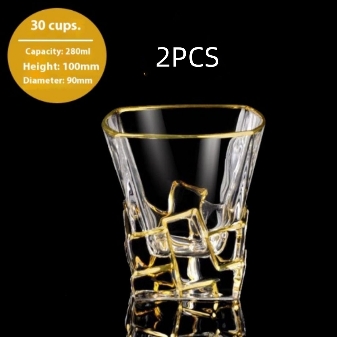 Handmade Crystal Glass Goblet For Elegant Beverage Serving