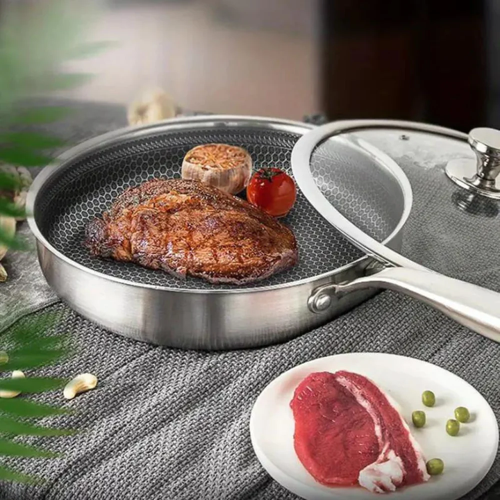 Premium Honeycomb Non Stick Frying Pan Induction Wok Cookware