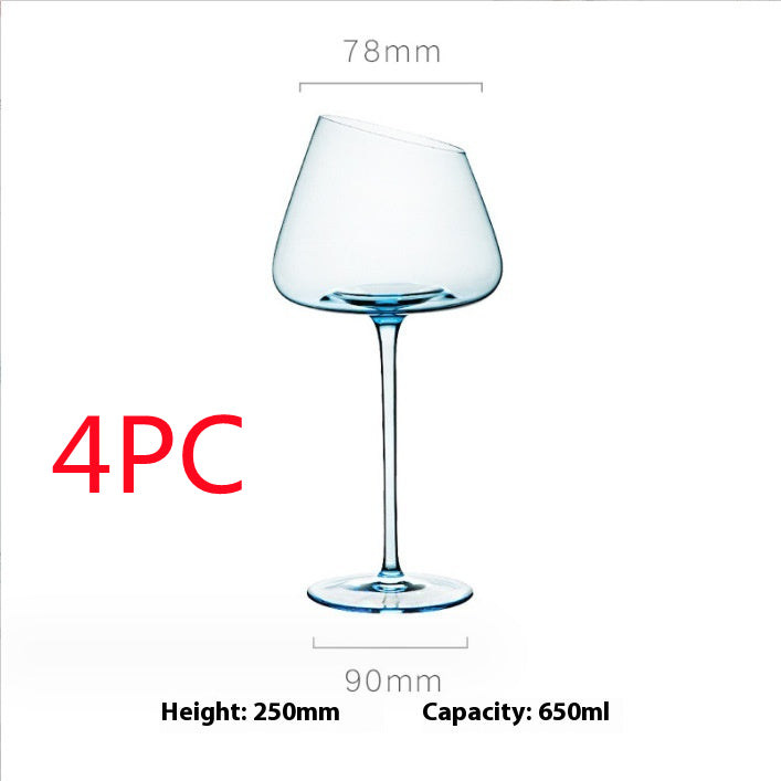 Klein Blue Crystal Glass Goblet For Elegant Beverage Serving