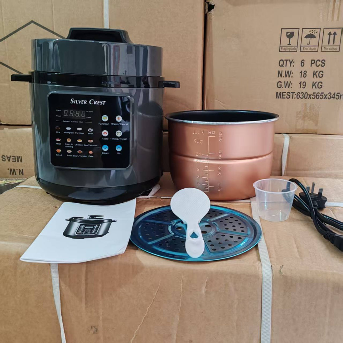 6L Automatic Electric Pressure Cooker Multifunctional Stew Cooker