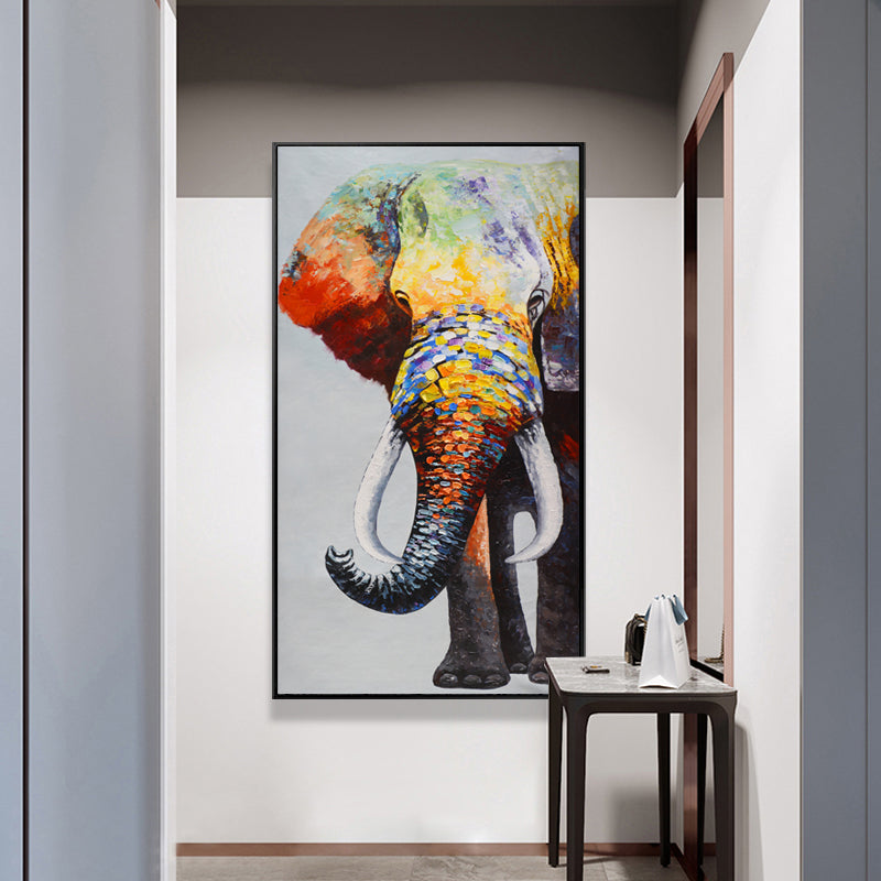 Abstract Elephant Oil Painting Canvas Wall Decor