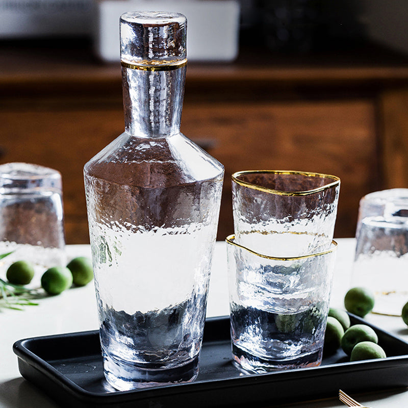 Crystal Glass Whiskey Tumbler Set For Home Beverage Use