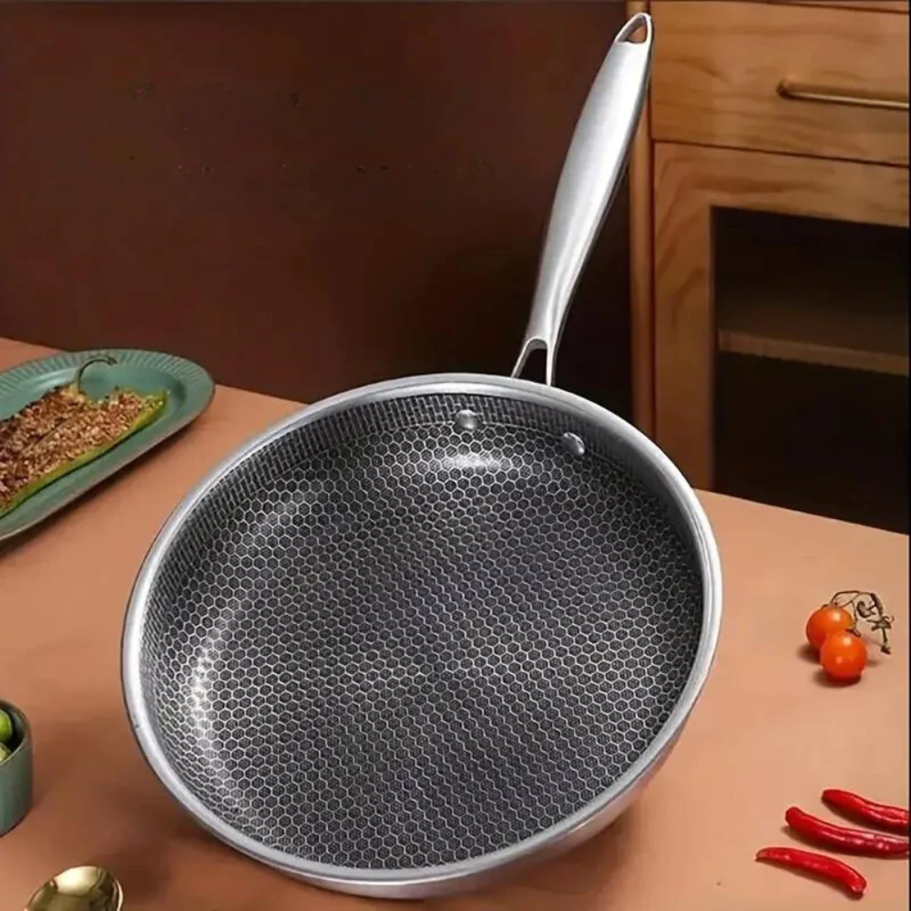 Premium Honeycomb Non Stick Frying Pan Induction Wok Cookware