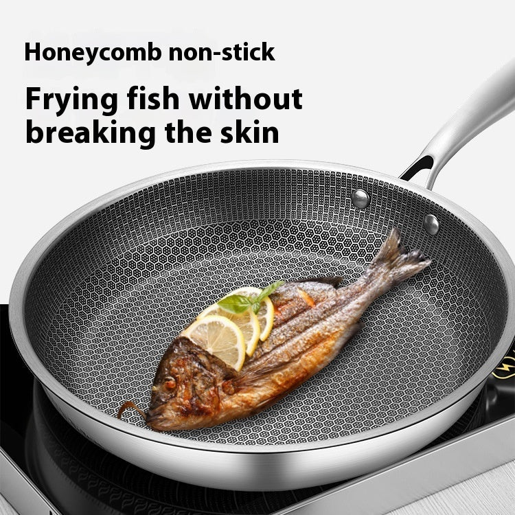 Stainless Steel Honeycomb Non Stick Frying Pan Household Cookware