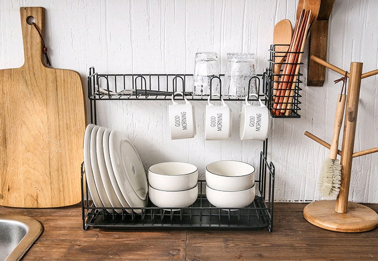 Multifunctional Double Layer Dish Drying Rack