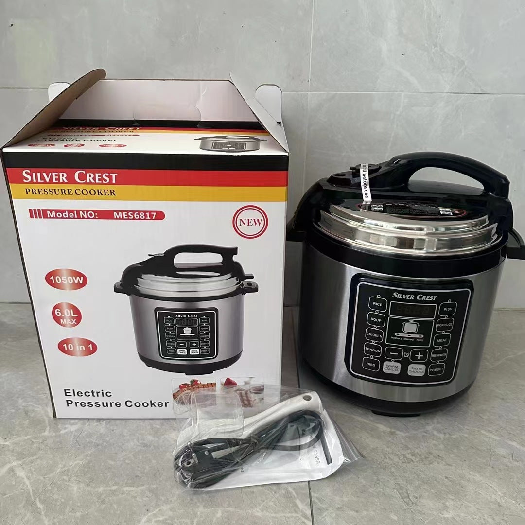 6L Automatic Electric Pressure Cooker Multifunctional Stew Cooker