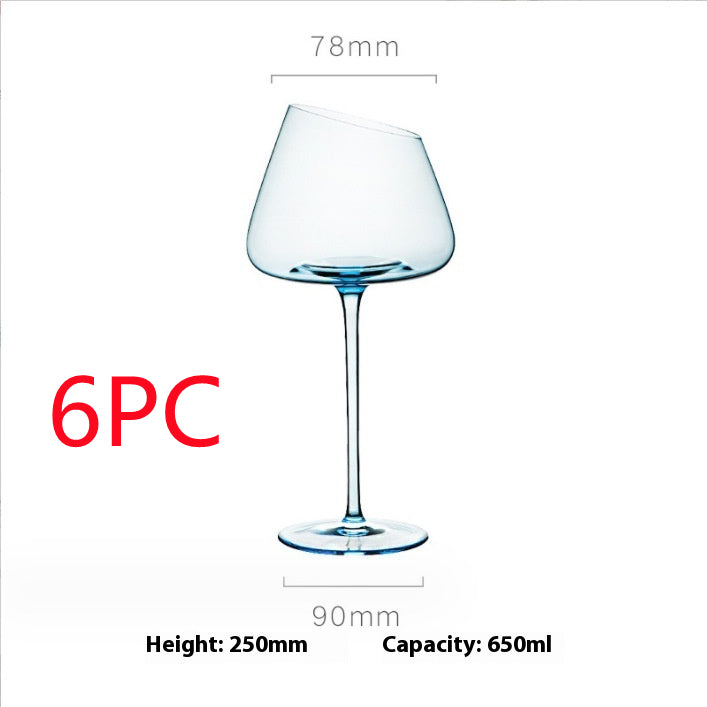 Klein Blue Crystal Glass Goblet For Elegant Beverage Serving