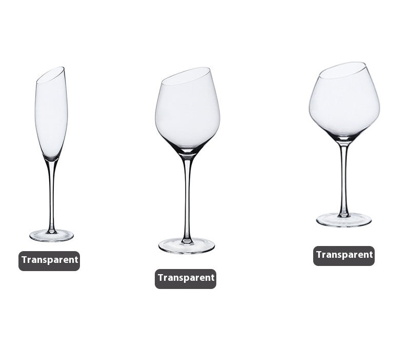 Beveled Crystal Goblet Electroplated Elegant Beverage Glass