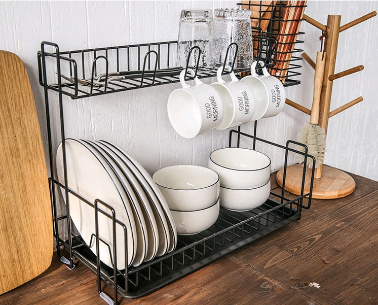 Multifunctional Double Layer Dish Drying Rack