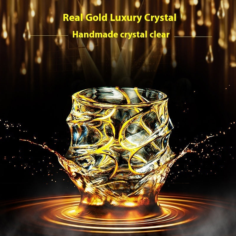 Handmade Crystal Glass Goblet For Elegant Beverage Serving