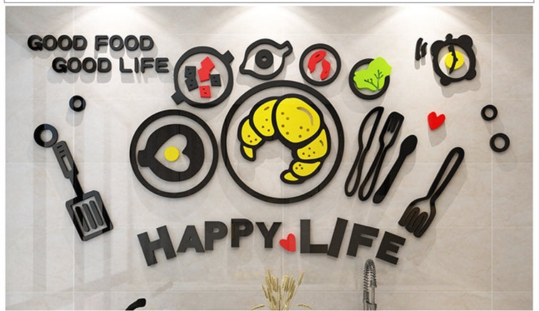 Cute Minimalist Kitchen Wall Decor Sticker