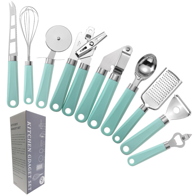 Creative Stainless Steel Kitchen Utensils Plastic Handle Set