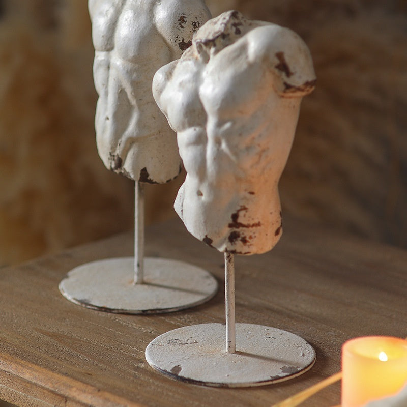 Creative Half-Body Sculpture Desktop Figurine Decor