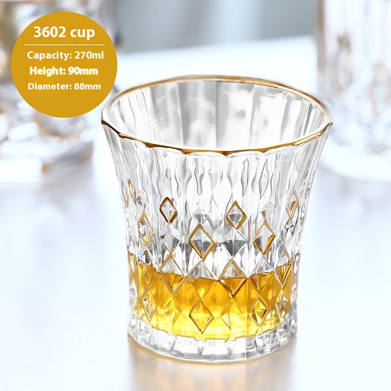 Handmade Crystal Glass Goblet For Elegant Beverage Serving