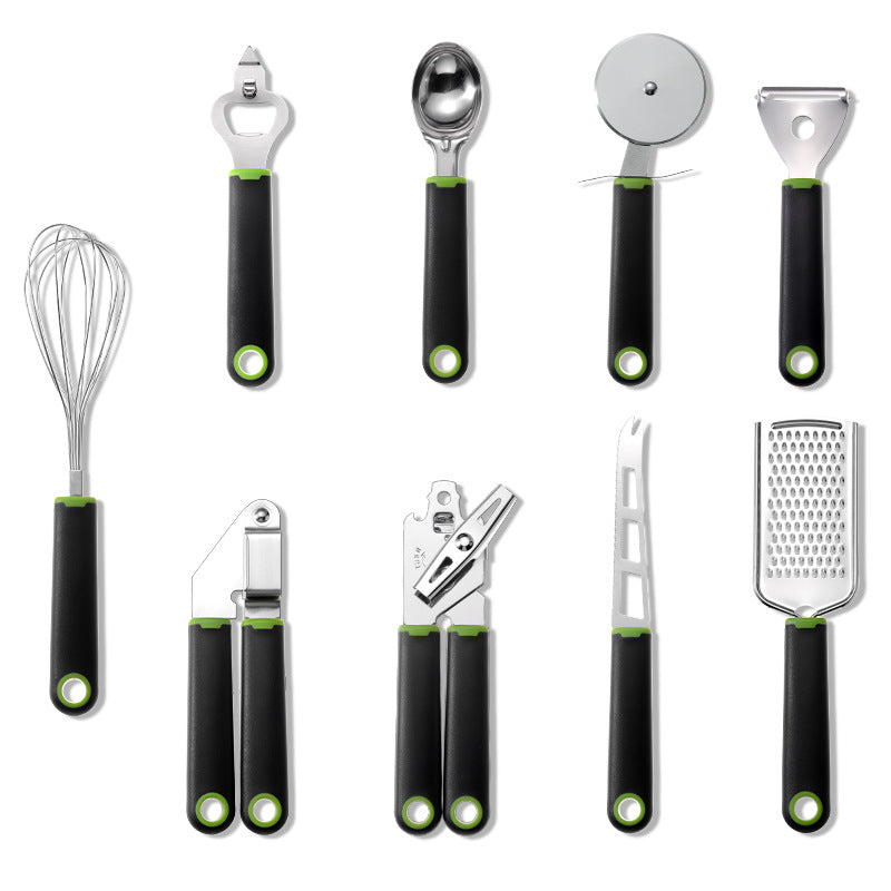 Creative Stainless Steel Kitchen Utensils Plastic Handle Set