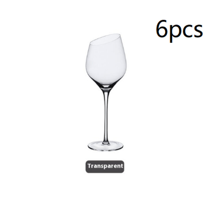 Beveled Crystal Goblet Electroplated Elegant Beverage Glass
