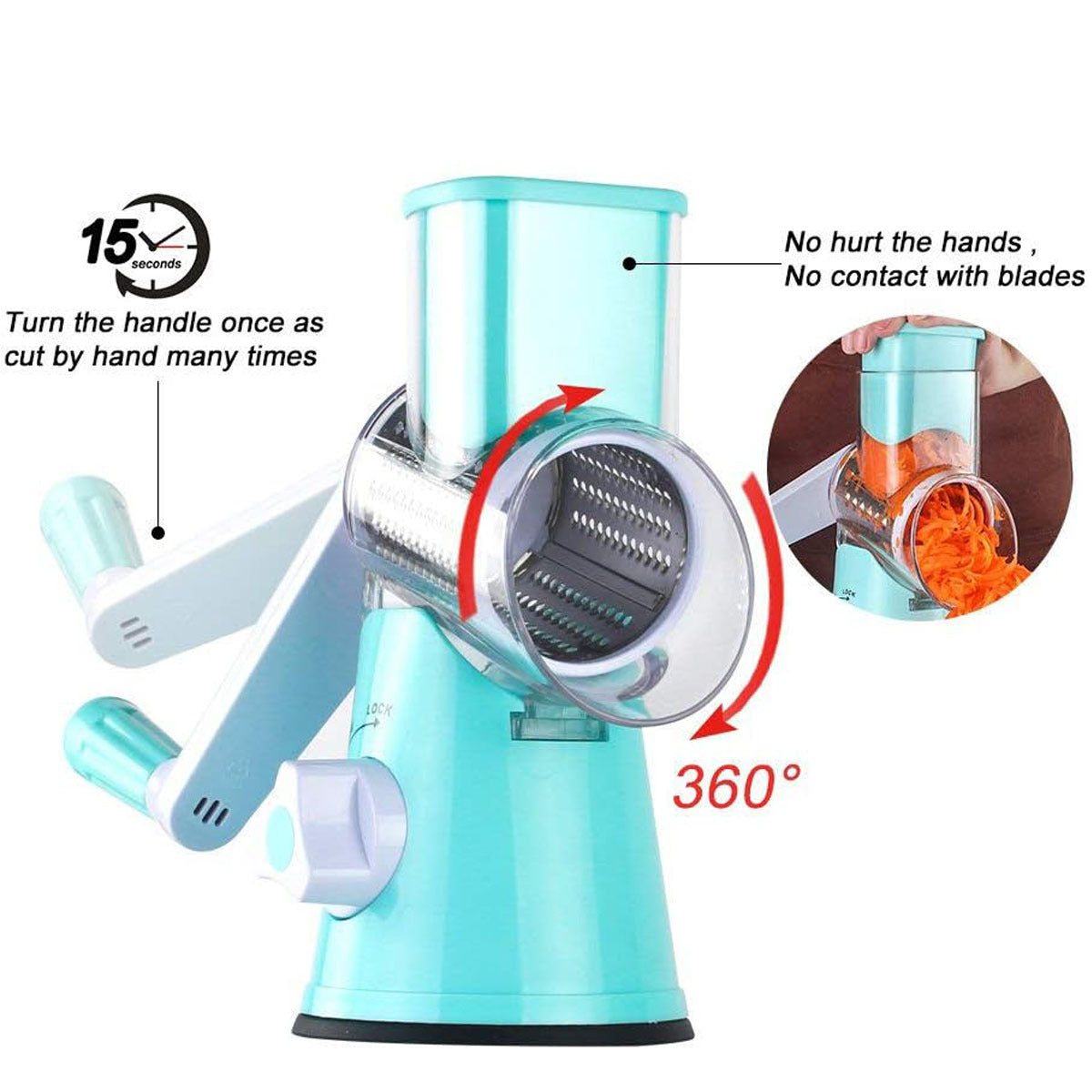 Multifunctional Round Mandoline Vegetable And Cheese Slicer
