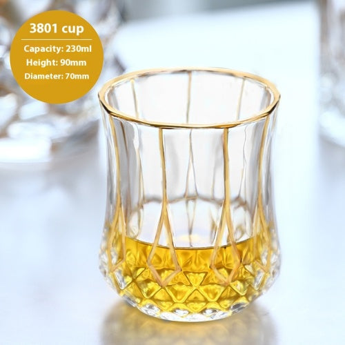 Handmade Crystal Glass Goblet For Elegant Beverage Serving