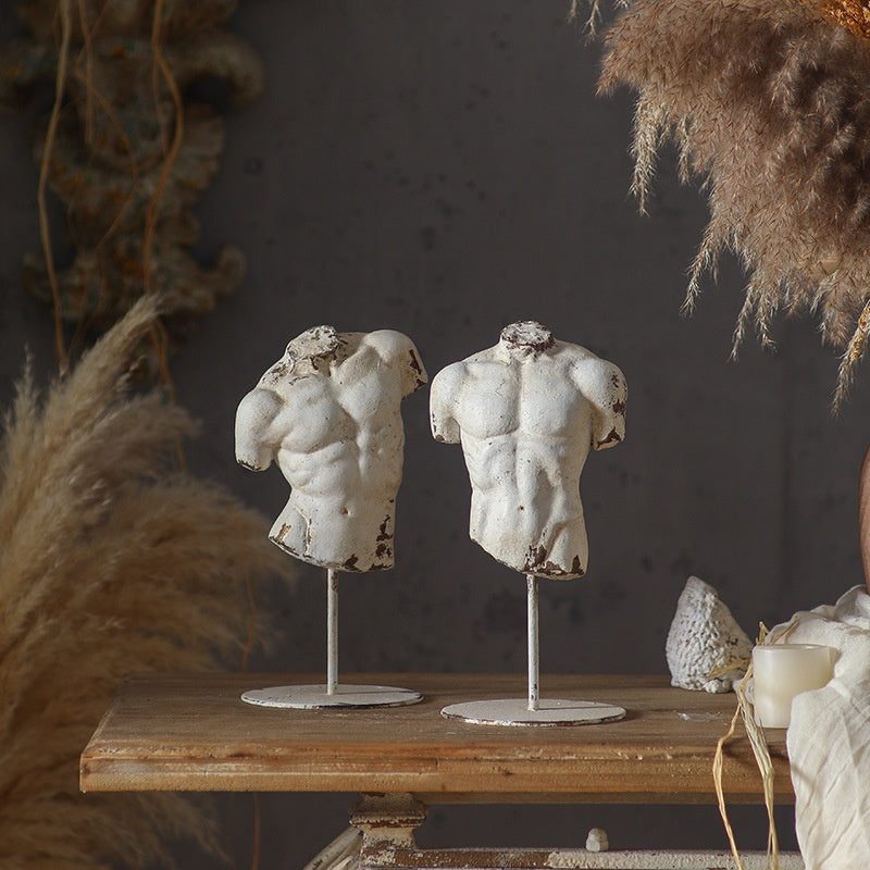 Creative Half-Body Sculpture Desktop Figurine Decor