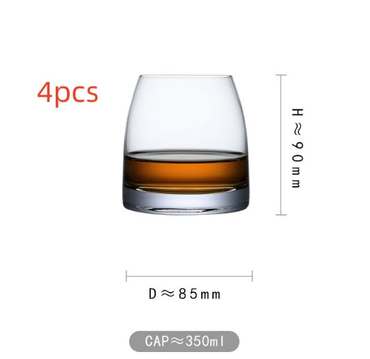 Thick Crystal Glass Whiskey Tumbler For Home Use
