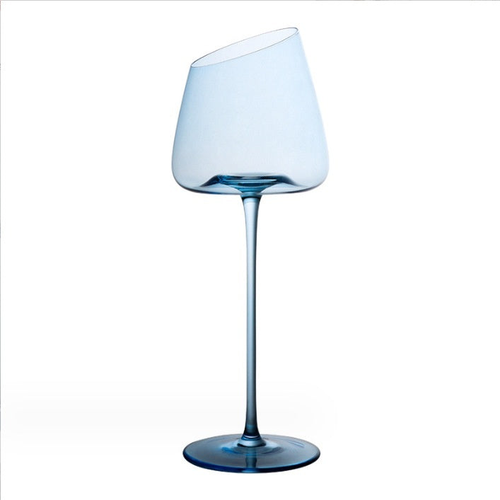 Klein Blue Crystal Glass Goblet For Elegant Beverage Serving