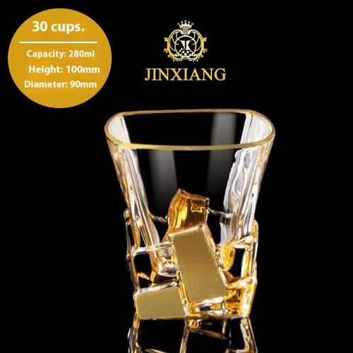 Handmade Crystal Glass Goblet For Elegant Beverage Serving