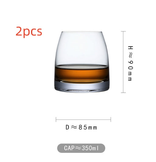Thick Crystal Glass Whiskey Tumbler For Home Use