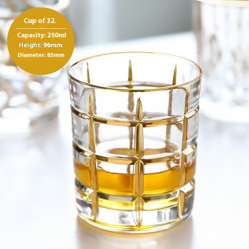 Handmade Crystal Glass Goblet For Elegant Beverage Serving
