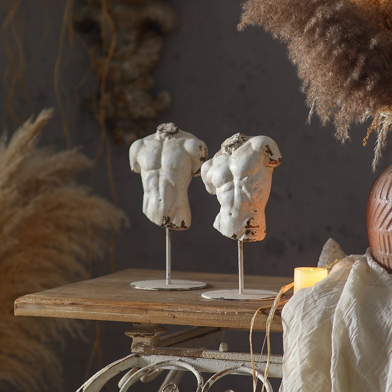 Creative Half-Body Sculpture Desktop Figurine Decor