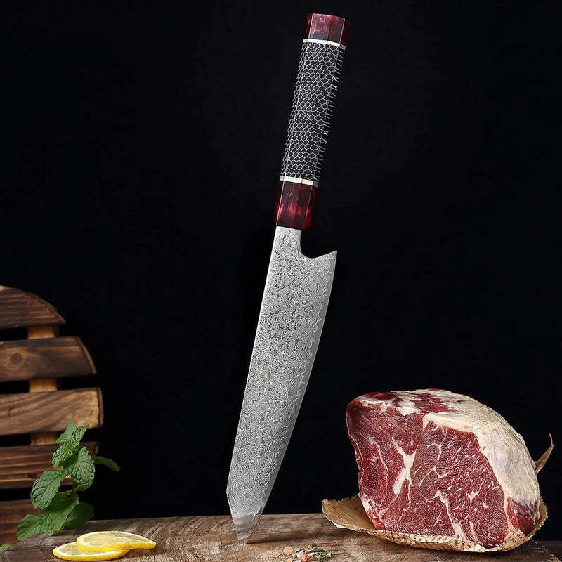 8-inch Honeycomb Handle Damascus Kitchen Knife