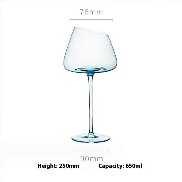 Klein Blue Crystal Glass Goblet For Elegant Beverage Serving