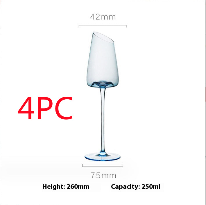 Klein Blue Crystal Glass Goblet For Elegant Beverage Serving