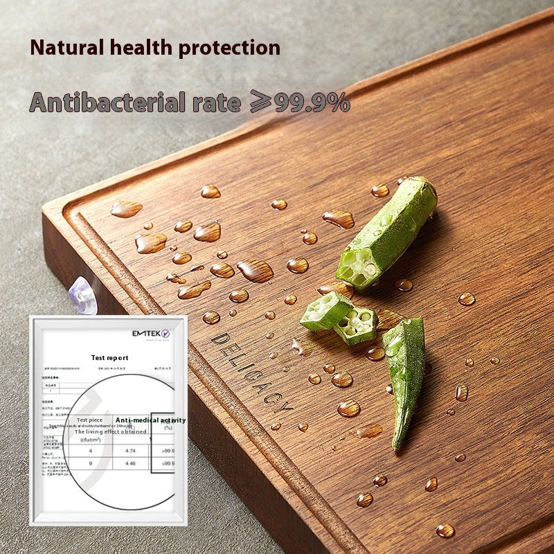Solid Wood Kitchen Chopping Board Anti Mold Antibacterial Cutting Board