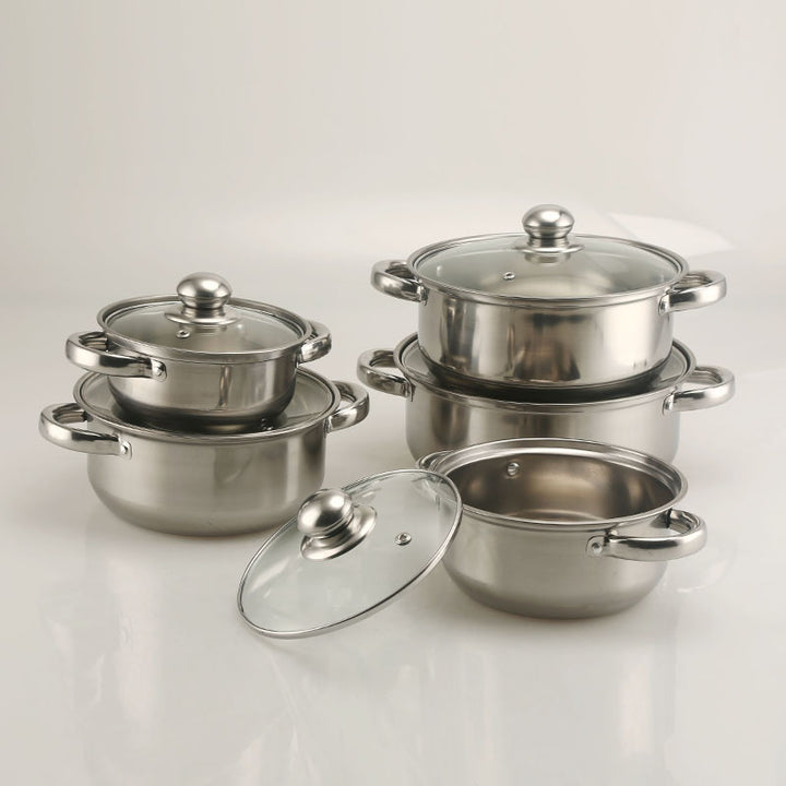 Stainless Steel Wire Handle Milk Pot Soup Pot Steamer Suit
