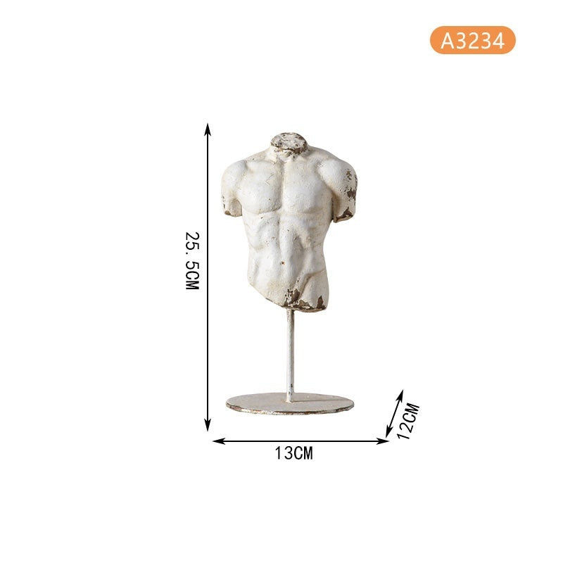 Creative Half-Body Sculpture Desktop Figurine Decor