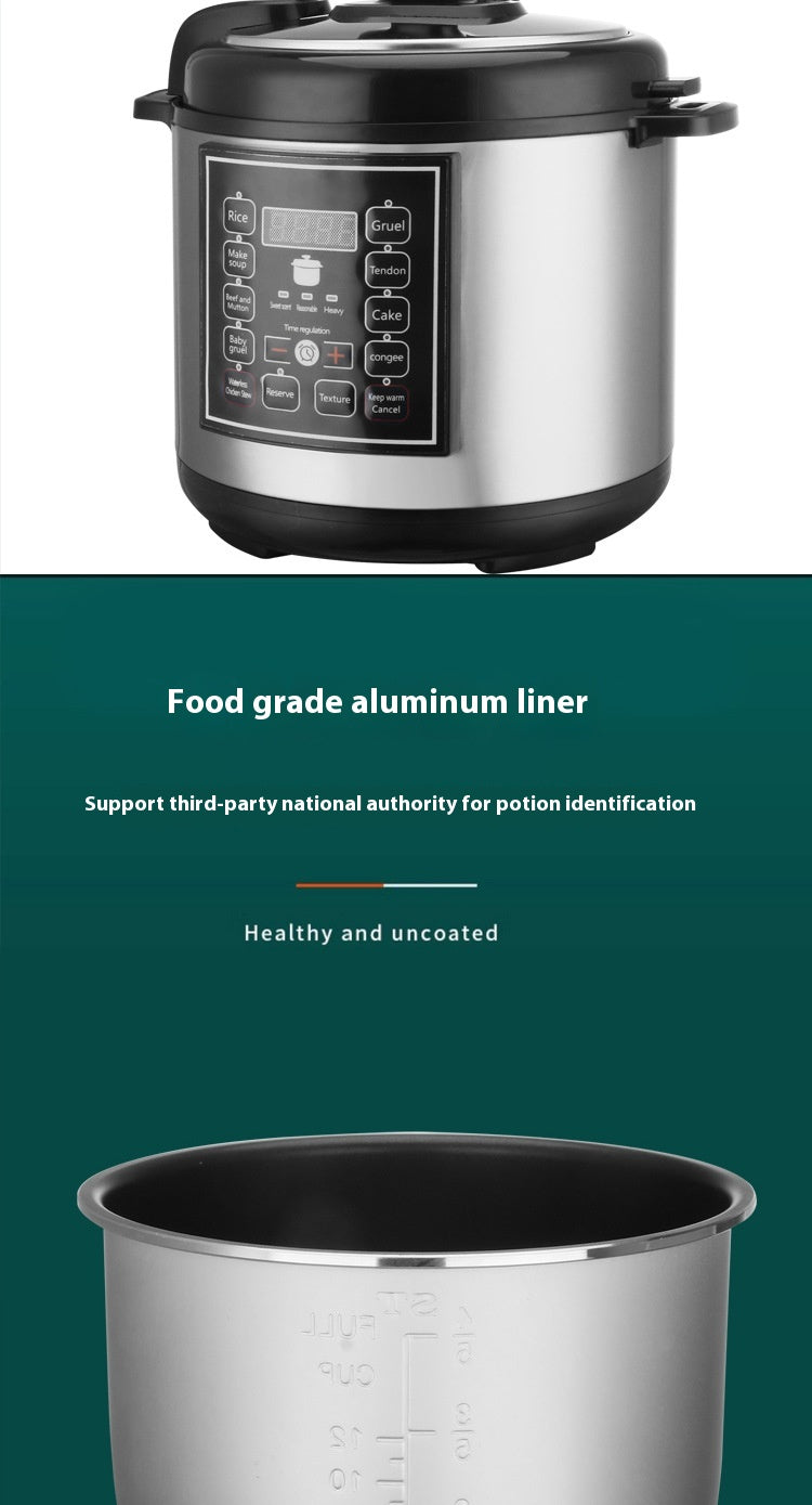 5L Smart Multi Function Pressure Cooker Rice Cooker Timer Household