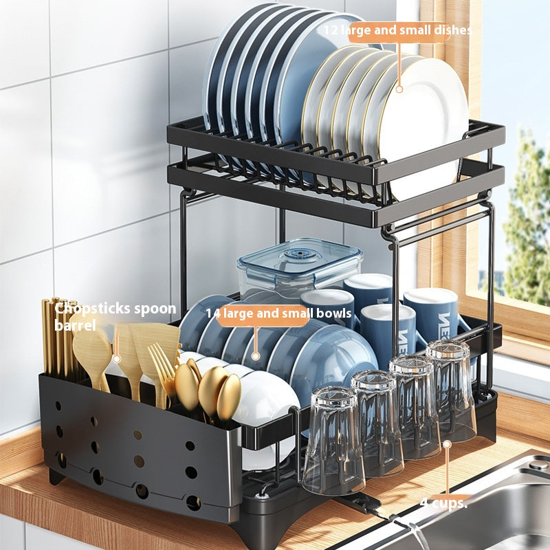Kitchen Dish Drying Rack Tableware Flatware Storage Organizer Holder