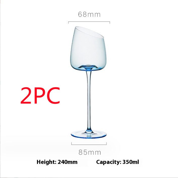 Klein Blue Crystal Glass Goblet For Elegant Beverage Serving