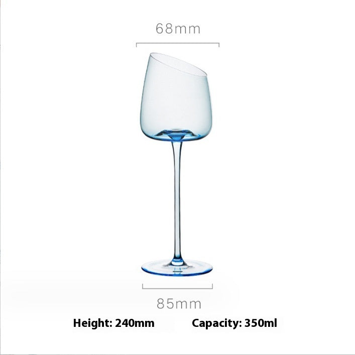 Klein Blue Crystal Glass Goblet For Elegant Beverage Serving