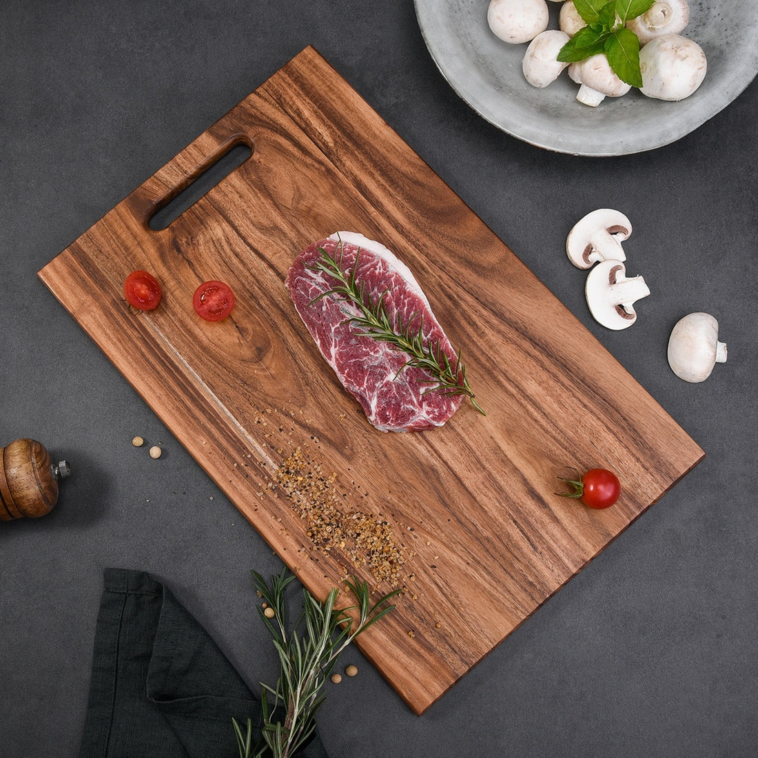 Square Acacia Wood Large Cutting Board Steak Household Chopping Board