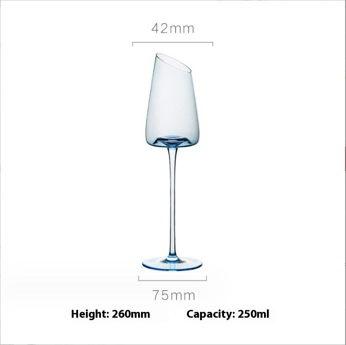Klein Blue Crystal Glass Goblet For Elegant Beverage Serving