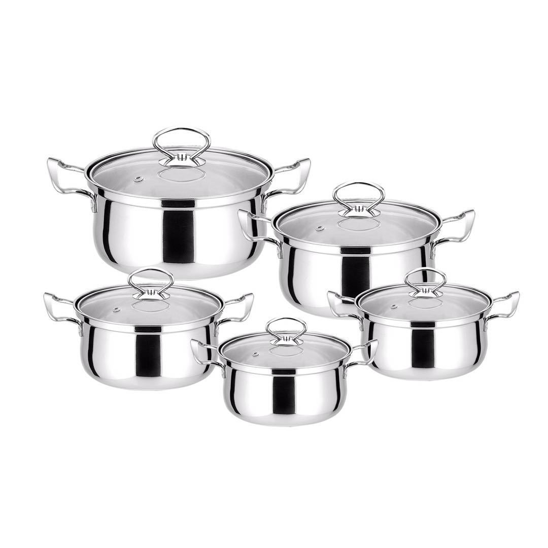Stainless Steel Wire Handle Milk Pot Soup Pot Steamer Suit